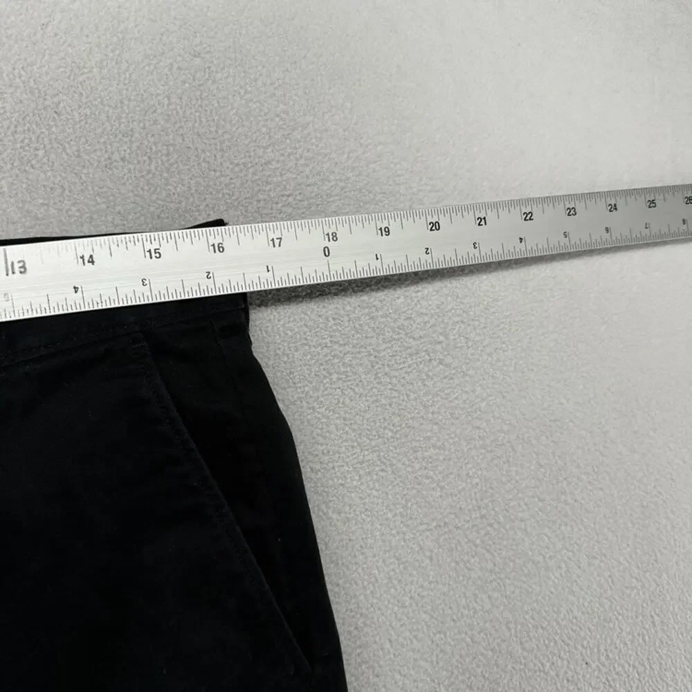 J Crew Pants men's 32x30 Black Chino Khaki Straight Preppy Boat Flat Front NEW
